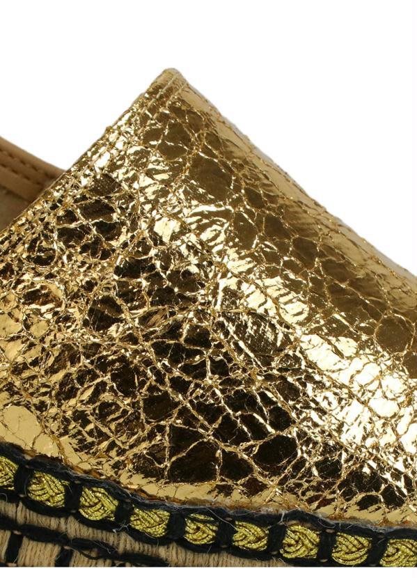 Sapatilha Espadrille Vizzano Metalizado Dourado 
Sapatilha Espadrille Vizzano Metalizado Dourado