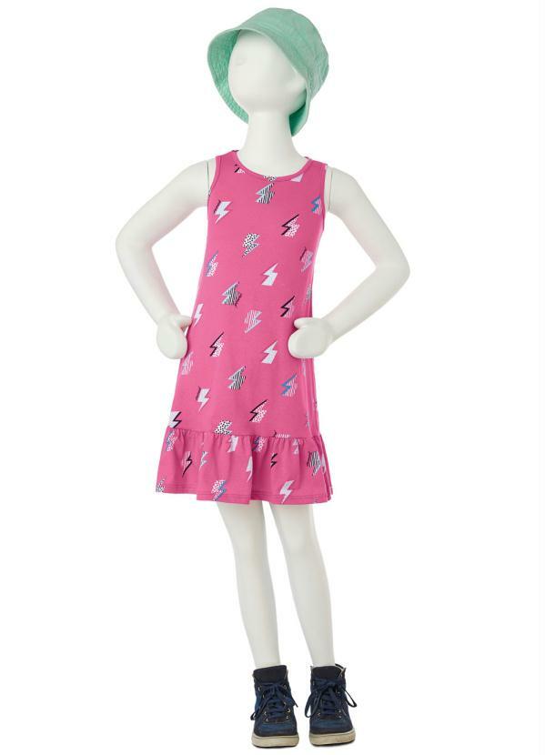 Vestido Rosa Peplum Raios Menina 
Vestido Rosa Peplum Raios Menina