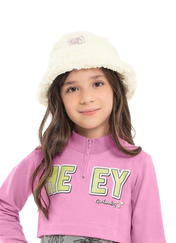 Bucket Hat Infantil para Menina Off White