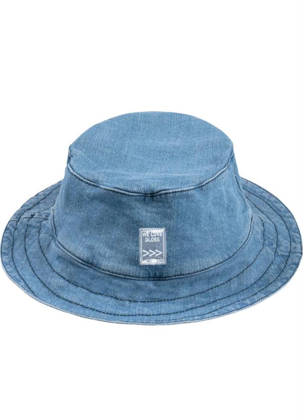 Chapéu Infantil Bucket Hat em Jeans Azul
