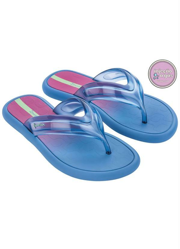 Vista 2 Chinelo Ipanema Puffer Azul Ipanema
