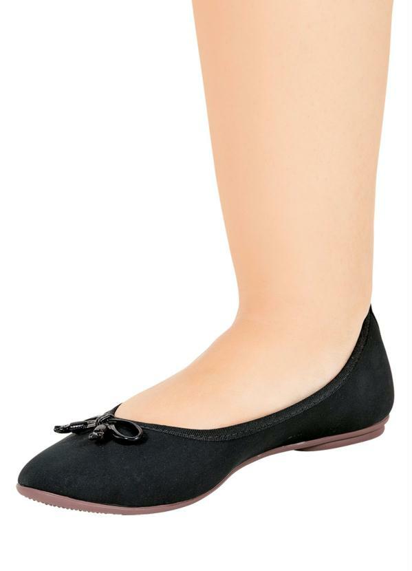 

Sapatilha Preta Nobuck Sintético, Preto