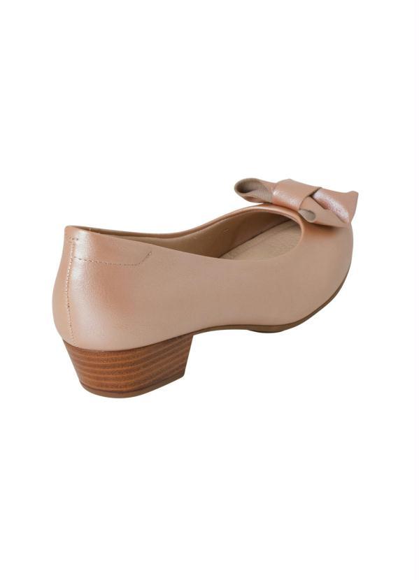 

Sapato Modare Nude com Detalhe de Laço, Bege
