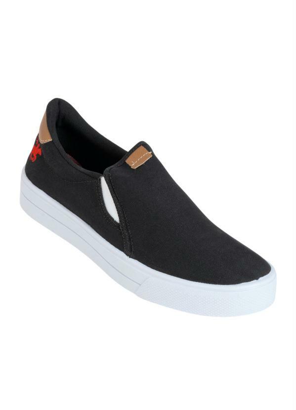 Tênis Polo Steel Preto com Elástico