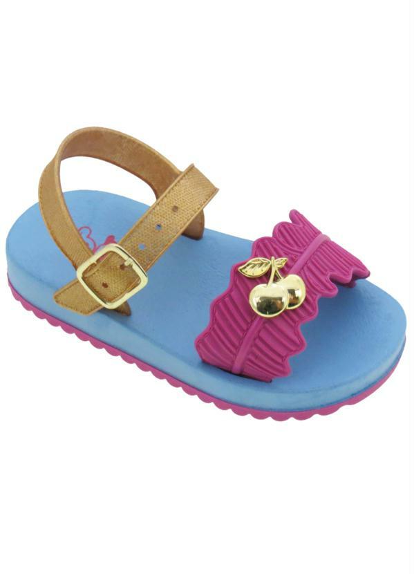 Sandália Infantil Azul com Fechamento em Fivela