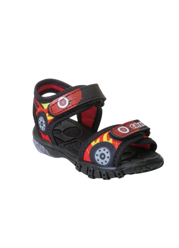 Vista 2 Sandália Infantil Vermelha com Luzinha Perfecta Perfecta