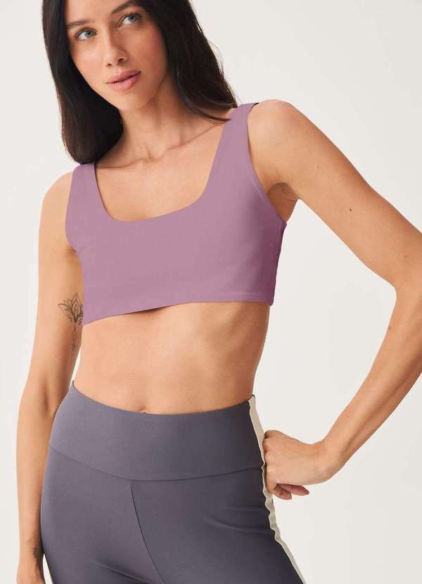 Vista 2 Top Esportivo com Fio Lycra Rosa Hering Hering