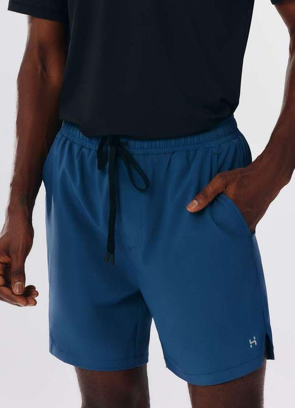 Vista 2 Bermuda Esportiva Masculina Secagem Rapida Azul Hering Hering