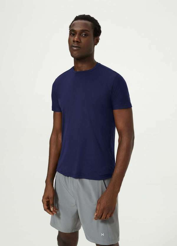 Vista 2 Camiseta Esportiva Masculina Easy Care Azul Hering Hering