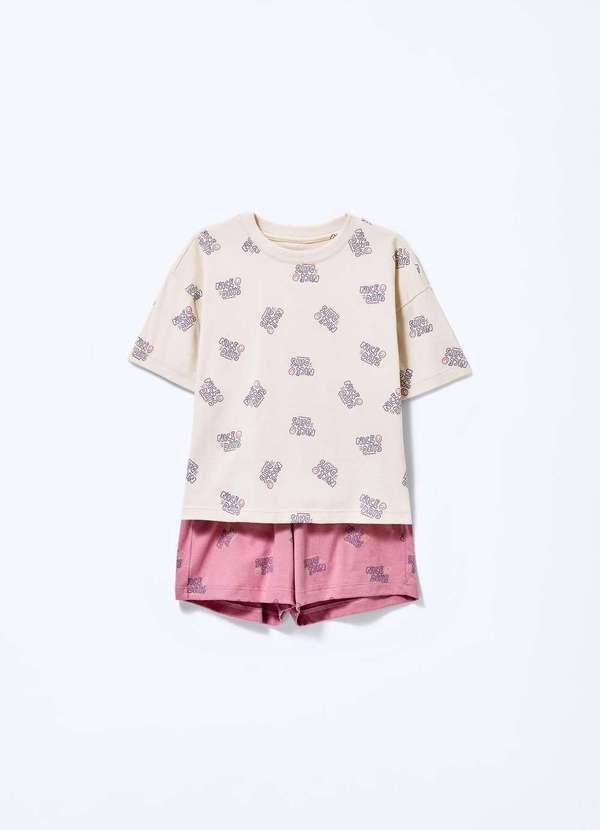 Vista 2 Pijama Infantil Menina Box Estampado Branco Hering Hering