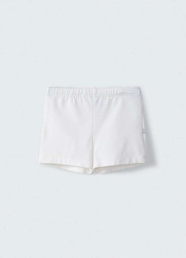 Vista 2 Shorts Curto Basico Infantil Menina Branco Hering Hering