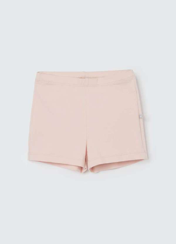Vista 2 Shorts Curto Basico Infantil Menina Rosa Hering Hering