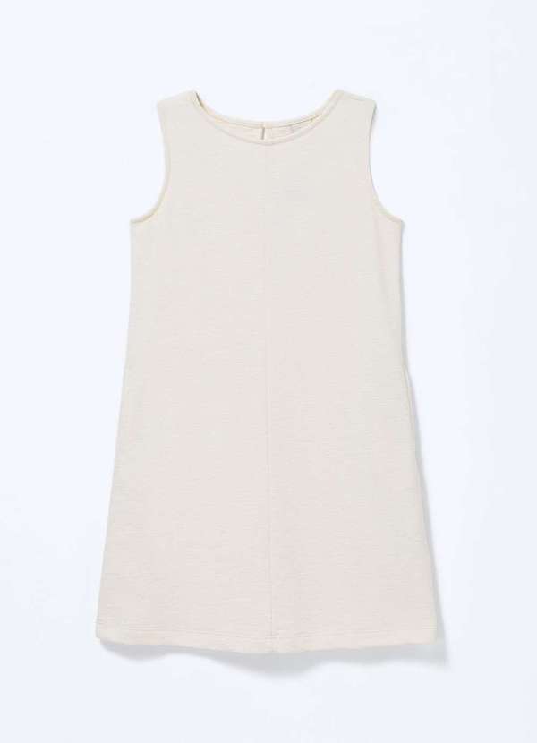 Vista 2 Vestido Infantil Gode Texturizado Branco Hering Hering