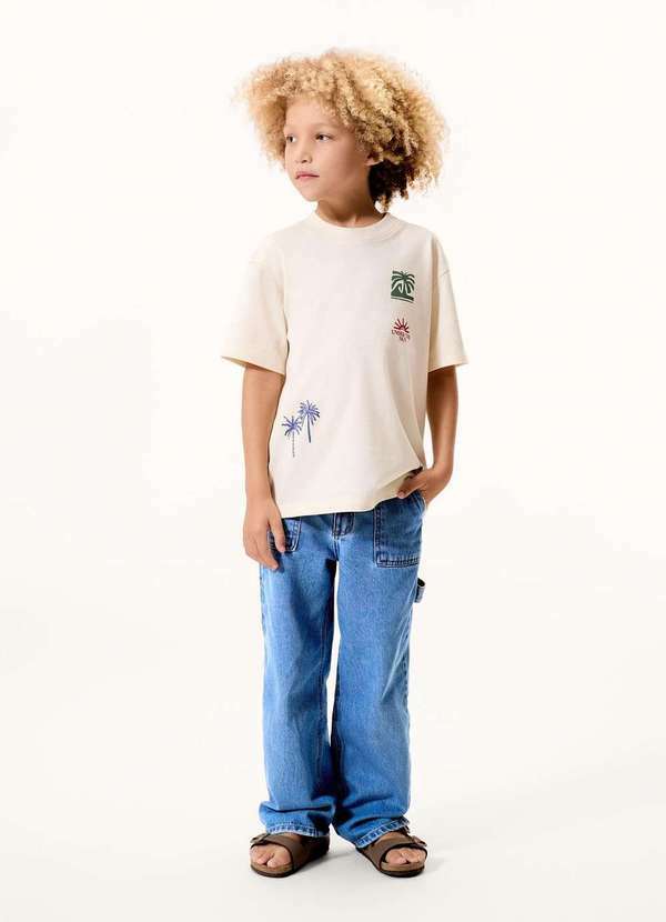 Vista 2 Calca Infantil Menino Jeans Reta Azul Hering Hering