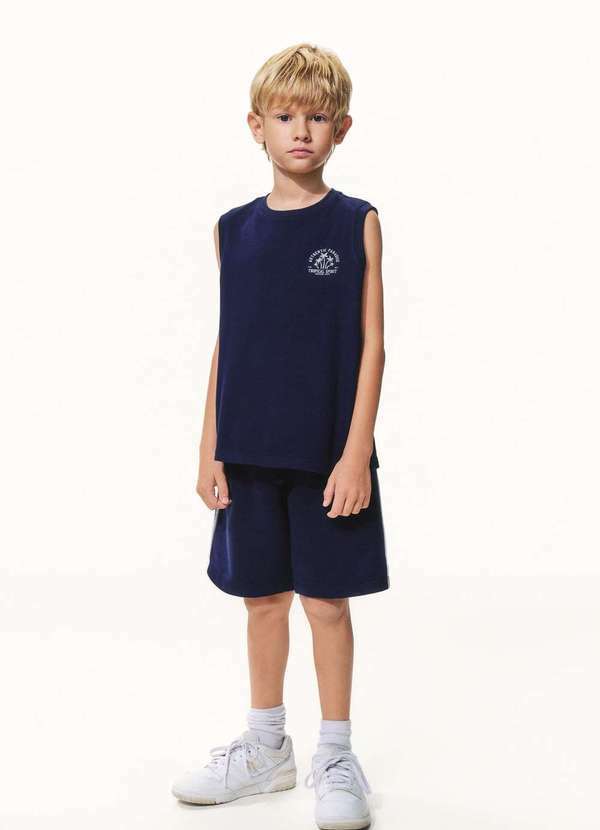 Vista 2 Conjunto Infantil Menino Regata e Shorts Azul Hering Hering
