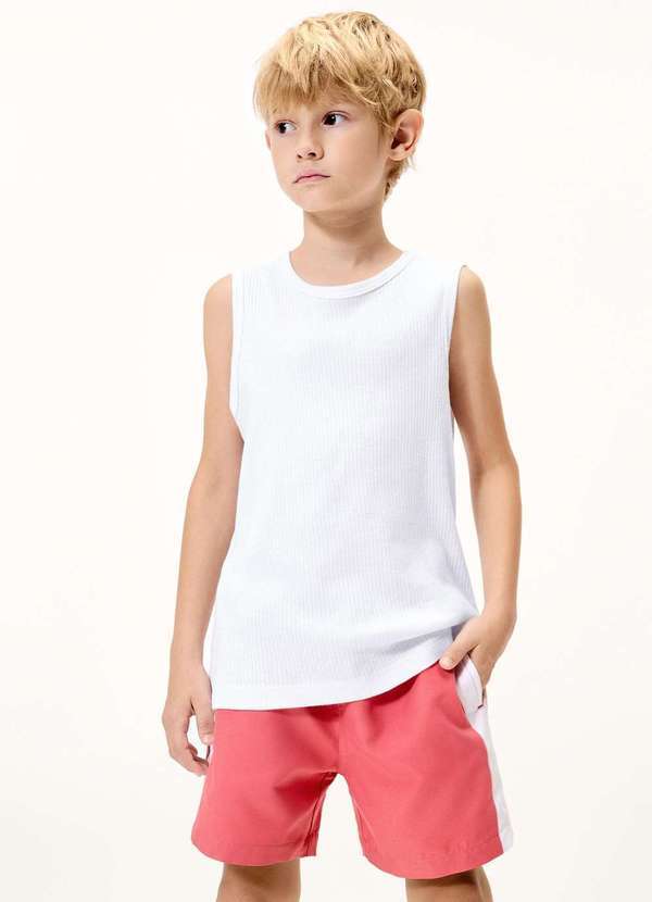 Vista 2 Regata Infantil Menino Basica Canelada Branco Hering Hering