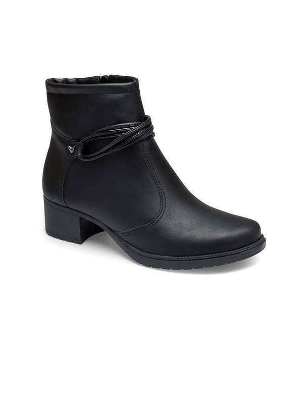 Bota Cano Curto Mississipi Salto Bloco Preto Preto