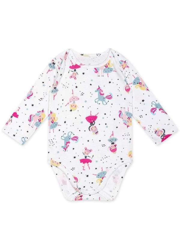 Body Bebe Manga Longa Aromatica Marisol Branco