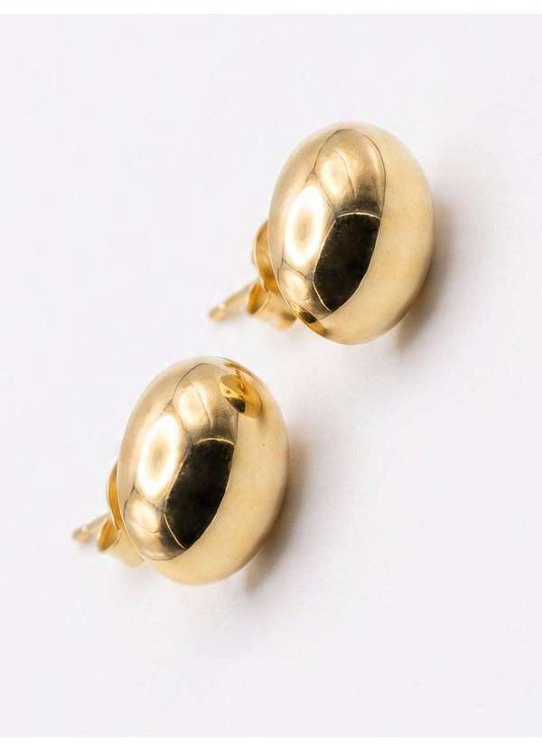 Brinco Oval Dourado Clássico Caraíva