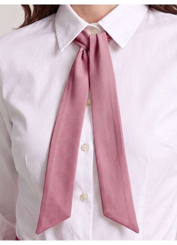 Faixa Gravata Dupla em Chiffon Rosa Antigo Yumi