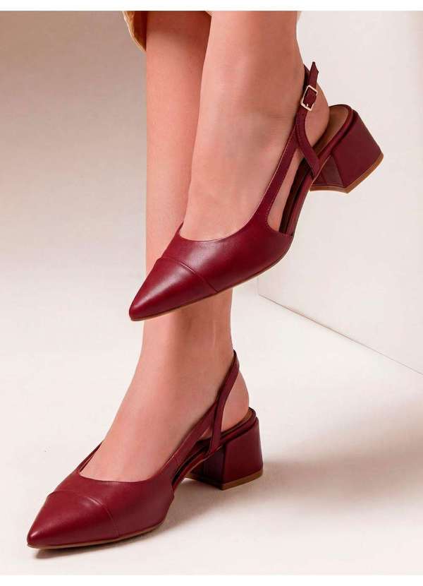 Scarpin Slingback Bordô Marietta
