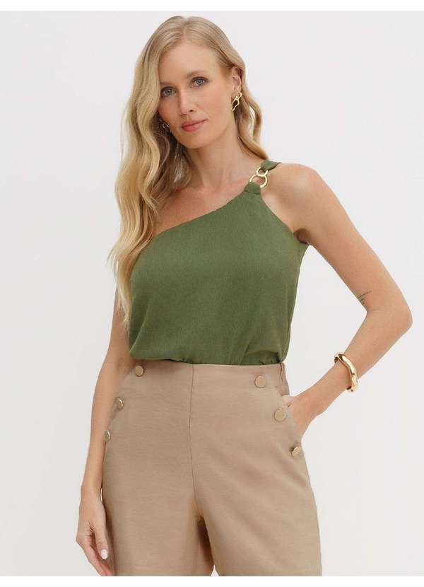 Blusa Ombro Só Verde Madelaine