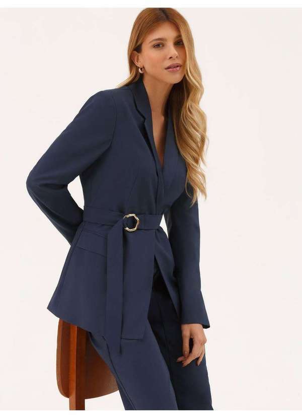 Blazer Alfaiataria Intermediário Marinho Nayomi