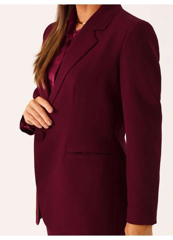 Blazer Alfaiataria Intermediario Vinho Janelle