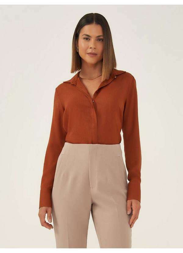 Camisa Manga Longa Terracota Nívea