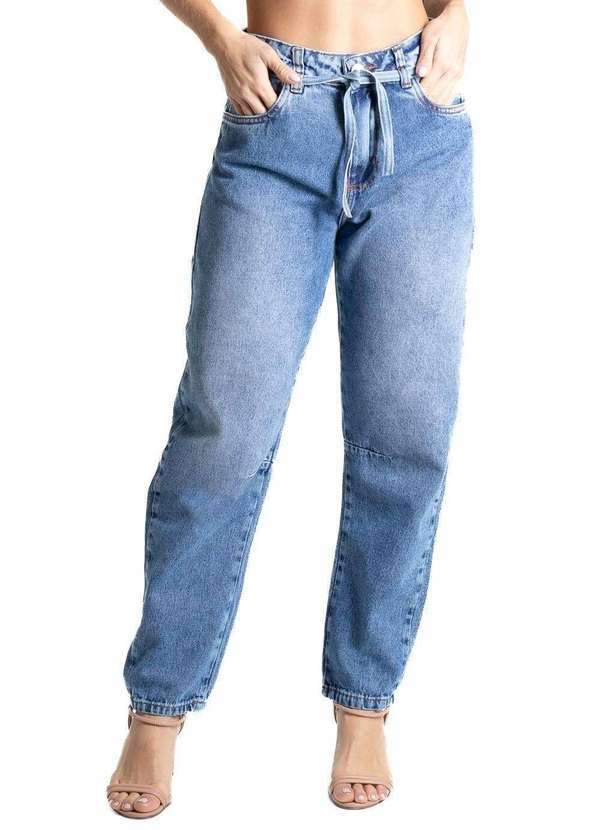 Vista 2 Calça Jeans Sawary Barrel - 280525 Azul Sawary