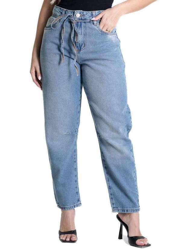 Vista 2 Calça Jeans Sawary Barrel - 281025 Azul Sawary