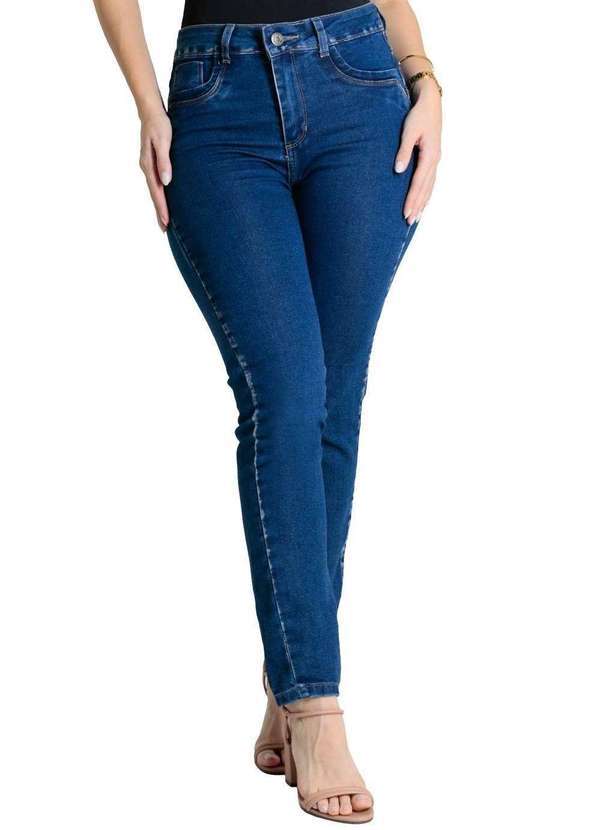 Vista 2 Calça Jeans Sawary Levanta Bumbum - 280417 Azul Sawary