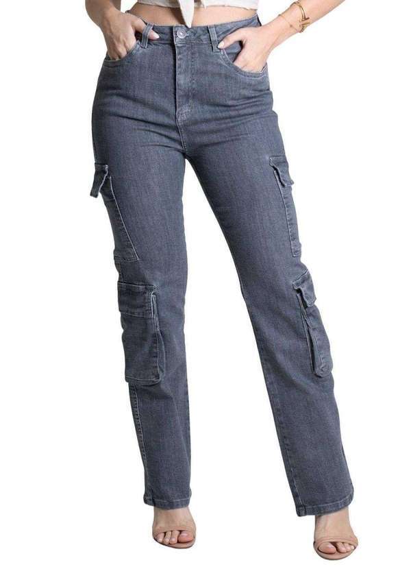 Calça Jeans Sawary Reta - 278160 Cinza