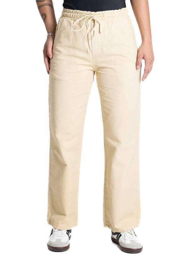 Vista 2 Calça Sarja Sawary Reta - 281433 Amarelo Sawary