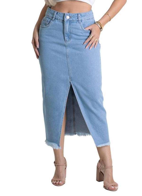 Saia Jeans Sawary Midi - 279941 Azul