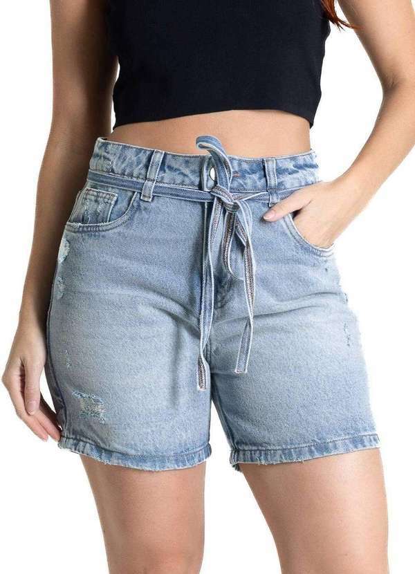 Vista 2 Shorts Jeans Sawary - 281350 Azul Sawary