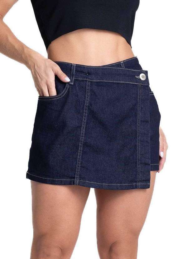 Vista 2 Shorts Saia Jeans Sawary - 281934 Azul Sawary