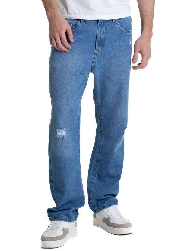 Vista 2 Calça Jeans Sawary Baggy - 280496 Azul Sawary