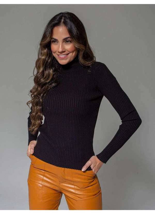 Blusa Modal Cacharrel Feminina Preto