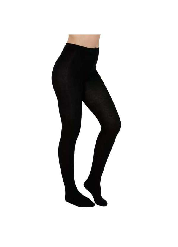 Meia Calça Selene Inverno Fio 80 Feminina Preto