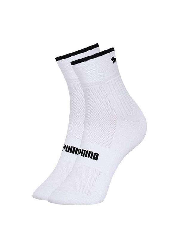 Vista 2 Meia Puma Cano Baixo Sport Feminina Branco Puma