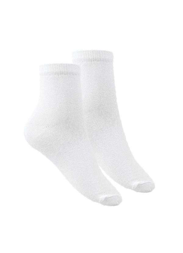 Vista 2 Meia Selene Básica Feminina Branco SELENE