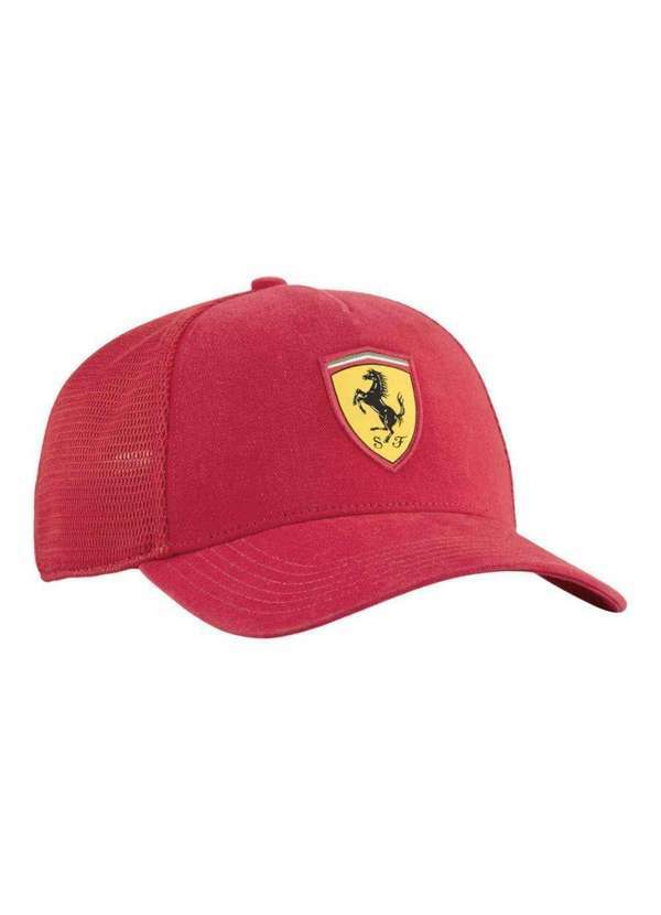 Vista 2 Boné Puma Ferrari Trucker Vermelho Puma