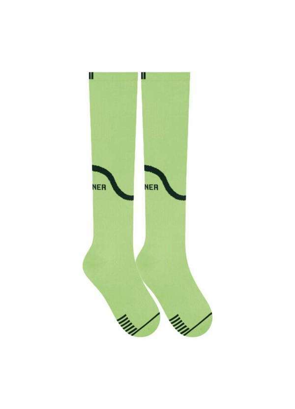 Vista 2 Meia de Compressão Selene 3/4 Esportiva Masculina Verde SELENE