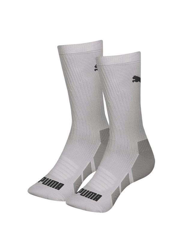 Vista 2 Meia Puma Cano Longo Esportiva Masculina Cinza Puma