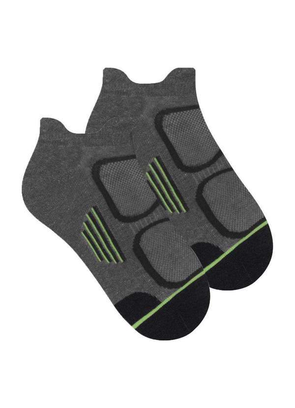 Vista 2 Meia Sapatilha Selene Esportiva Performance Masculina Preto SELENE