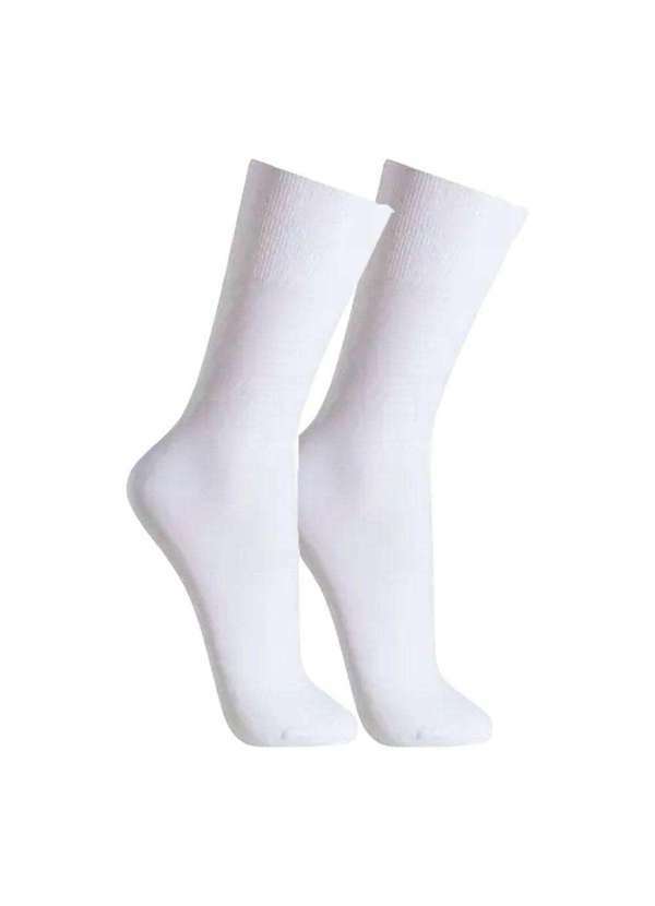 Vista 2 Meia Social Selene Clássica Masculina Branco SELENE