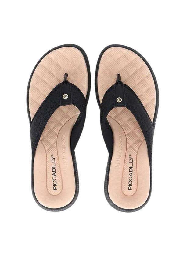 Vista 2 Chinelo Piccadilly Esporão Salto Anabela Feminino Marrom Piccadilly