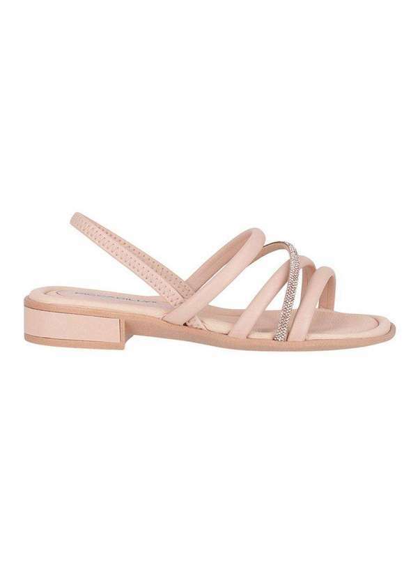 Vista 2 Sandália Piccadilly Taila Salto Baixo Feminino Nude Piccadilly