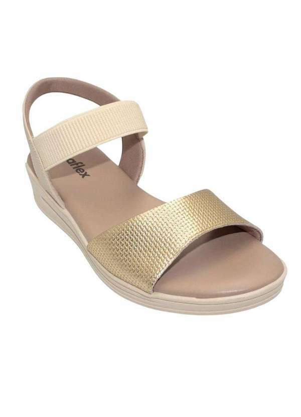 Sandália Usaflex Plataforma Feminina Dourado